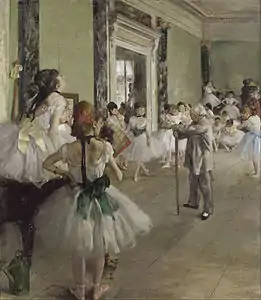 La Classe de danse (1874), huile sur toile, 85&nbsp;×&nbsp;75&nbsp;cm, Paris, musée d'Orsay.