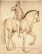 Etude pour une statue équestre de Louis XV, env. 1750, Le Louvre