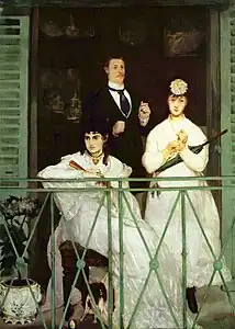 Le Balcon, 1868-1869 (170 × 124 cm), Paris, musée d'Orsay.