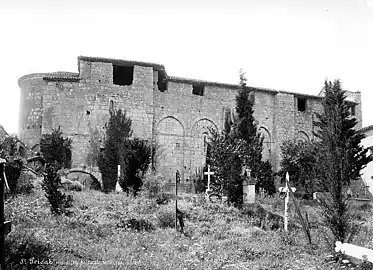 La façade nord de l'église en 1891
