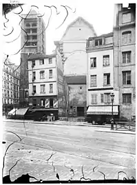 La rue Saint-Victor avant la construction de la façade de l'église Saint-Nicolas-du-Chardonnet.