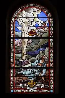 Vitrail de l'église de Saint-Julien-sur-Bibost.