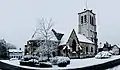 Église Saint-Pierre enneigée.