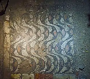 Mosaïque de la première église romane du IXe&nbsp;siècle