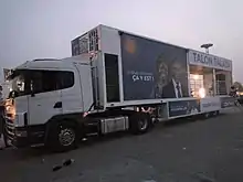 Élections présidentielle 2021-Bénin remorque de campagne électorale du président Patrice Talon