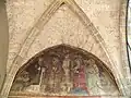 Fresque dans l'une des chapelles latérales de l'église du couvent des Cordeliers.