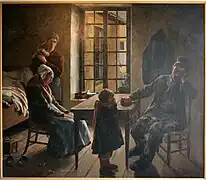 En grève', tableau de 1889 1889, Charleville-Mézières, Musée de l'Ardenne.