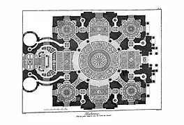 Marbrerie - Pavé sous le dôme des Hôtel des Invalides
