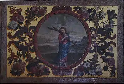 L'enfant Jésus portant sa Croix (tableau du XVIIe).