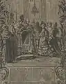 Mariage du comte d'Artois et de Marie-Thérèse de Savoie à Versailles en 1773.