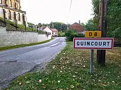 Entrée du village en venant de Bouvellemont.