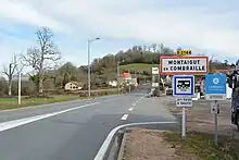 Entrée de la route départementale 2144