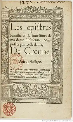 Image illustrative de l’article Les Épîtres familières et invectives