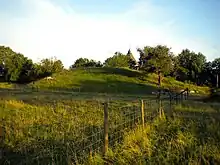 Monticule au milieu d'un champ