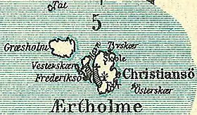 Carte d'Ertholmene.