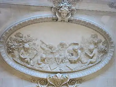 Les Génies des sciences et leurs attributs (1859), Paris, palais du Louvre, 2e&nbsp;étage de l'escalier Lefuel.