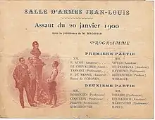 Salle d'armes Jean-LouisAssaut 20 janvier 1900(coll. Ucciani)