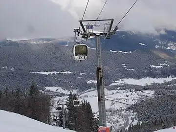 La télécabine Pré des Preys en 2009.