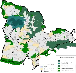 Aires protégées.Aigüestortes i Estany de Sant MauriciAlt Pirineu (nord)Cadí-Moixeró (est)