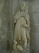 Intérieur de l'église : Saint Loup écrasant la chair salée XVIe siècle