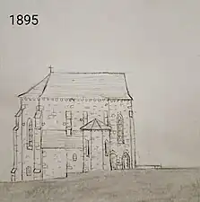 destruction de l'ancien clocher