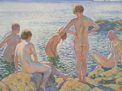 Les baigneuses de T. van Rysselberghe 1910 (Mu.Zee, Ostende)