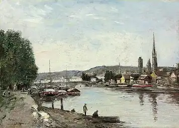 Rouen, vue prise du Cours de la Reine, 1895.Collection privée, Vente 2010.