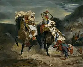 Eugène Delacroix,Combat de Giaour et Hassan (1826)