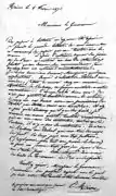 Lettre du 8 février 1871 au gouverneur.
