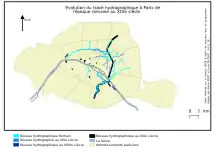 Evolution du tracé hydrographique à Paris de l'époque romaine au XIXème siècle