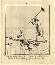 Exécution du duc d'Aveiro (eau-forte anonyme, 1760)