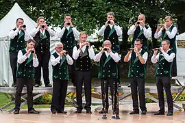 Pupitre de bombardes du bagad Kadoudal