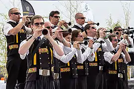 Les bombardes du Bagad Brieg.