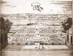 Perspective du jardin de Fromont. Milieu du XVIIe&nbsp;siècle.
