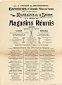 Verso de la facture de la Maison des Magasins Réunis imprimée par J.Royer