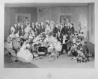 François Ier d'Autriche et sa famille (1834), par Johann Nepomuk Passini&nbsp;(de). Alexandre est l'enfant debout, tenant un fusil