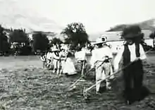 Scène de fanage, filmée en 1895 par Louis Lumière.