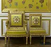 Fauteuils commandés par Napoléon Ier pour Meudon, musée de Fontainebleau.