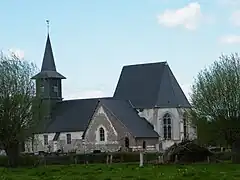 Côté sud de l'église.