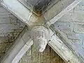 Bas-côté sud, clé de voûte de la 3e&nbsp;travée.