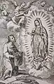 Gravure du XVIIe&nbsp;siècle de la Vierge de Guadalupe avec une couronne