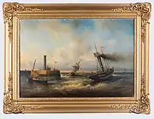 Ferdinand PERROT: Entrée au port par gros temps