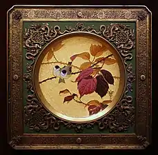 Plaque émaillée (vers 1879), Baltimore, Walters Art Museum.