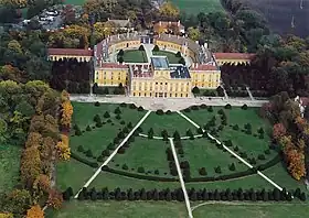Le palais Esterházy vu du ciel