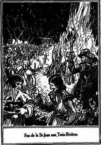 Feu de la St-Jean aux Trois-Rivières.