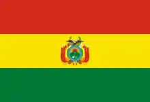 Le drapeau d'État de la Bolivie