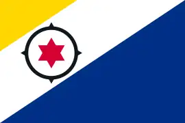 Le drapeau de la dépendance néerlandaise de Bonaire.