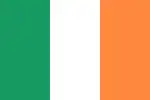 Drapeau de l'Irlande (communément utilisé aux proportions 2:3)