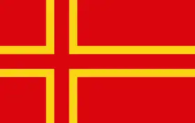 Croix de saint Olaf, drapeau non officiel de la Normandie.