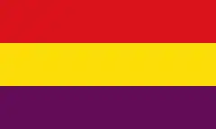 Le drapeau national sous la Seconde République (usage civil).